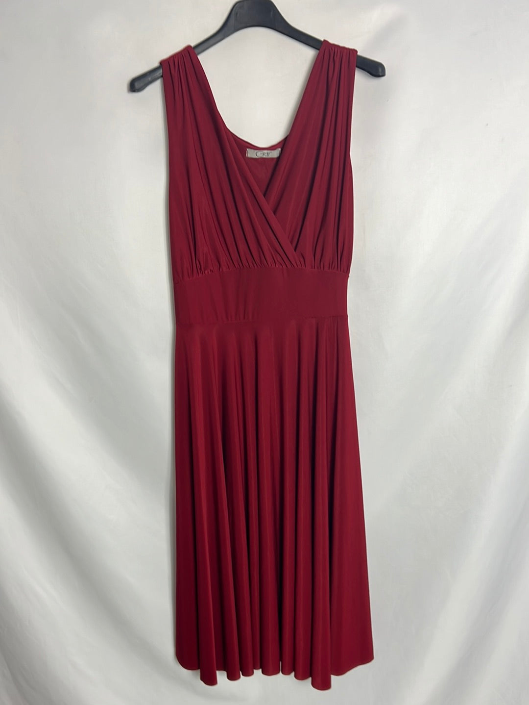 OTHERS. Flowing wine red midi dress. TM