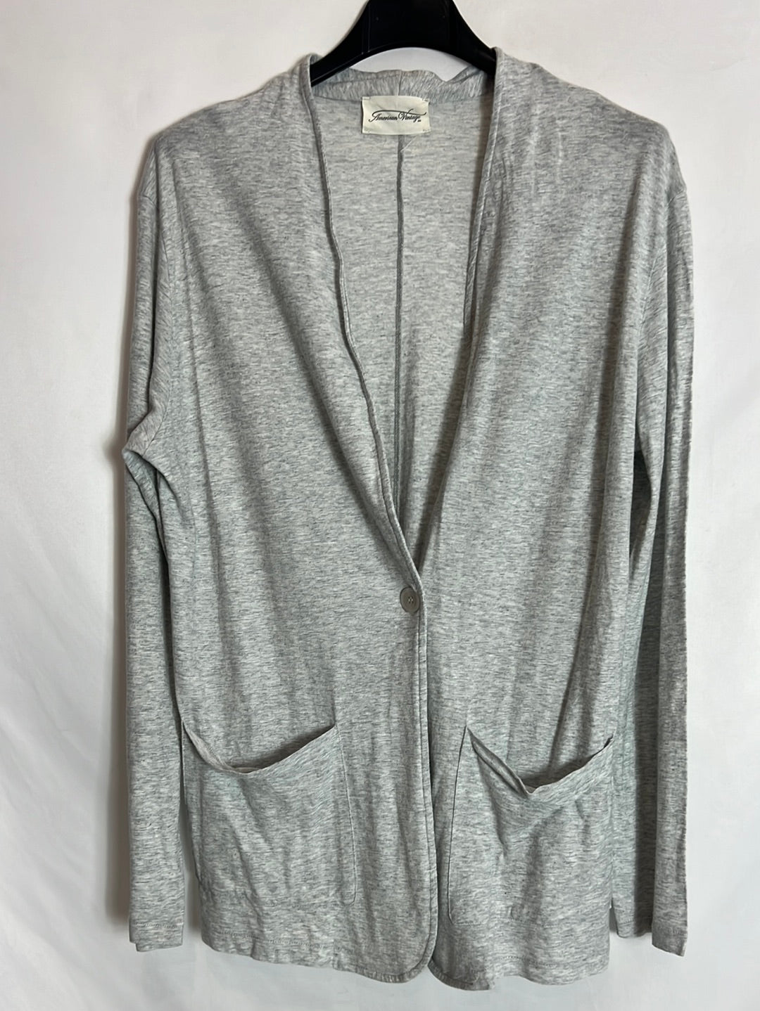 AMERICAN VINTAGE. Fine heather gray cardigan. TS