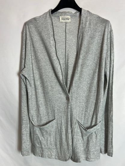 AMERICAN VINTAGE. Fine heather gray cardigan. TS
