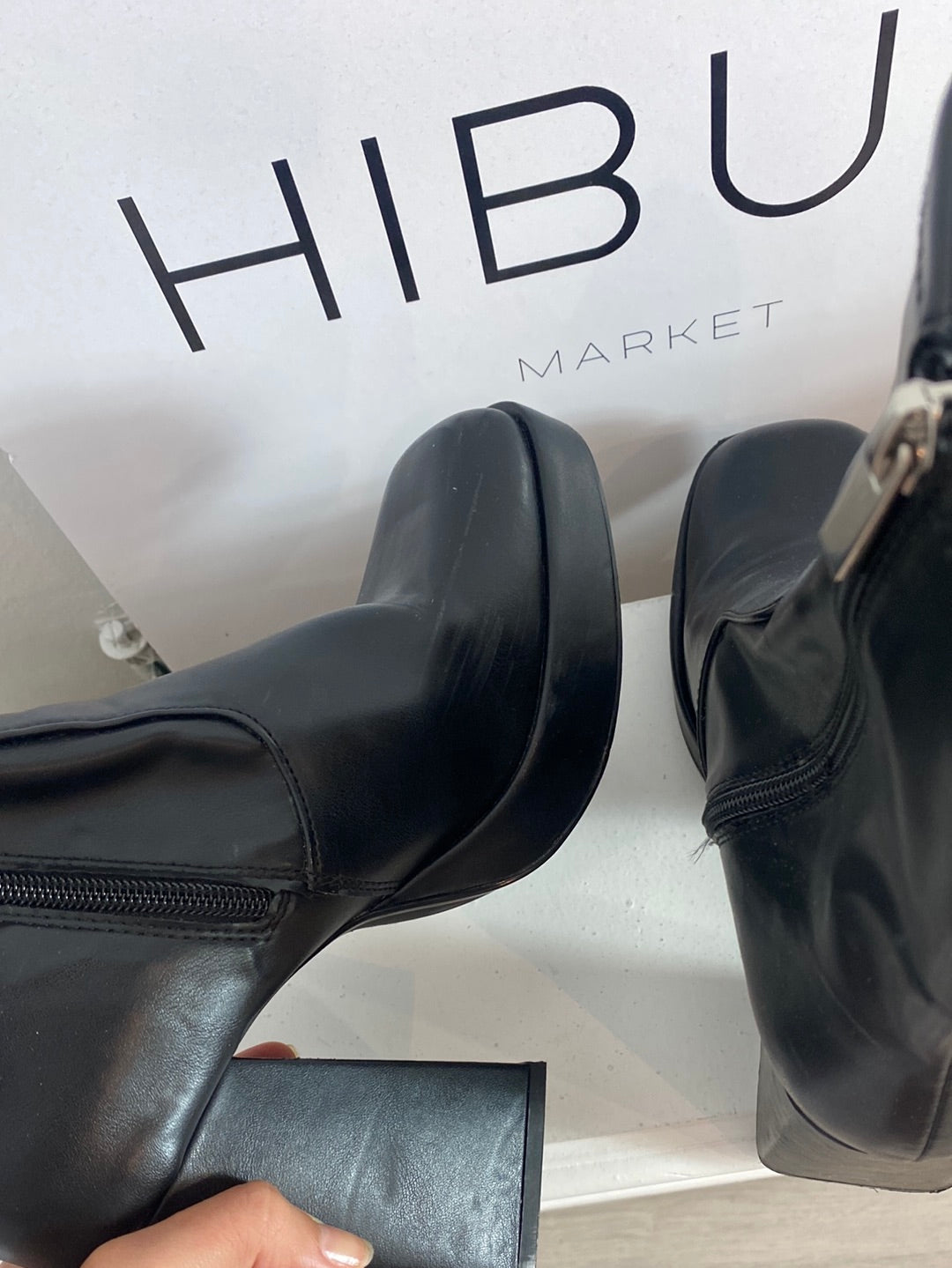 PULL & BEAR. Botines tacón maxi plataforma T.38