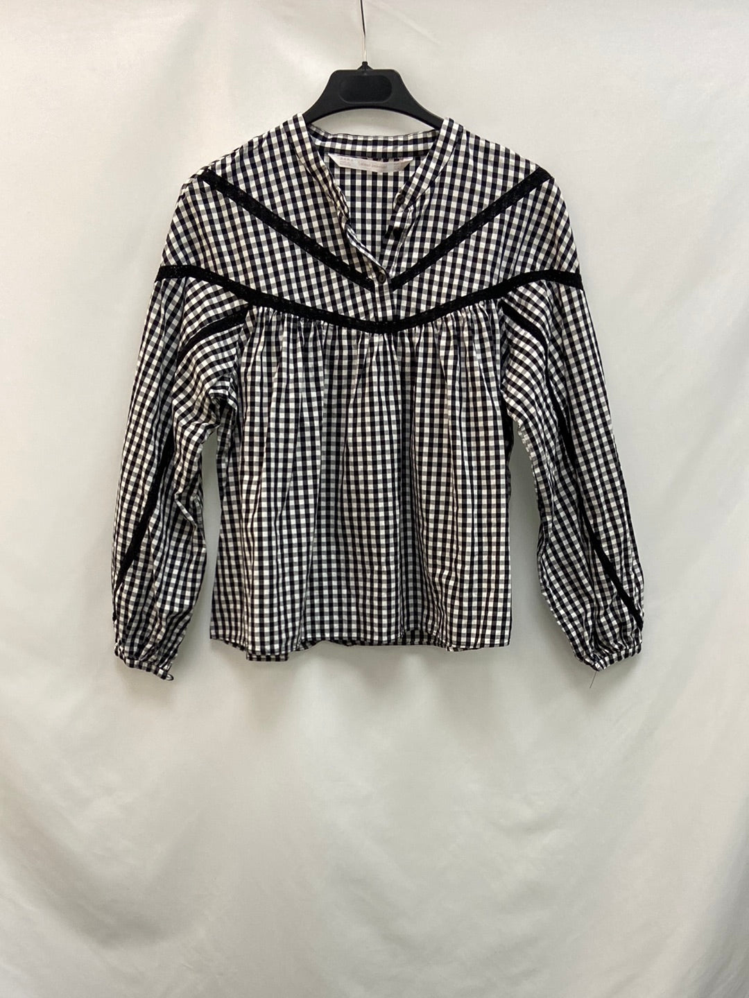 ZARA. Blusa cuadros vichy T.XS