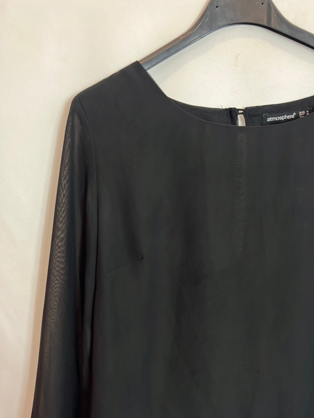 PRIMARK. Flowy black blouse size 38