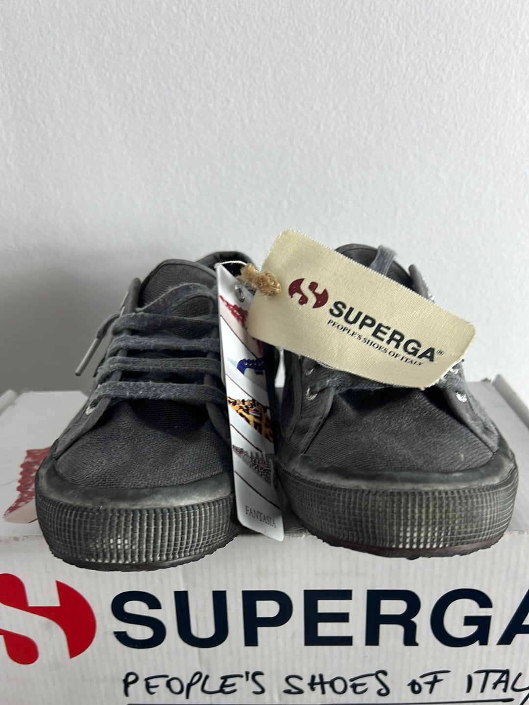 SUPERGA. Zapatillas lona gris T.41