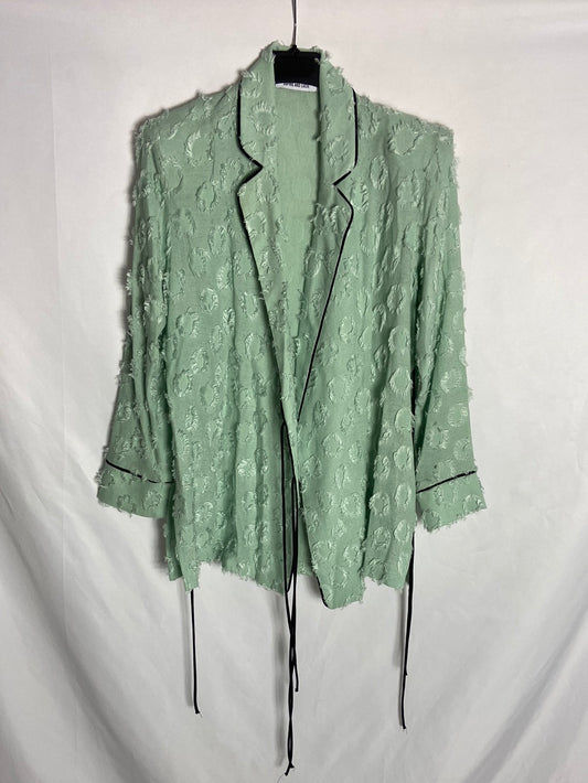 SOPHIE&amp;LUCIE. Green fur blazer/blouse size 34