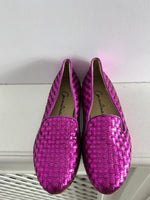 CARMELINAS. Zapato plano rosa fucsia textura. T 38