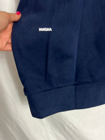 PANGAIA. Sudadera oversized azul letras. TU