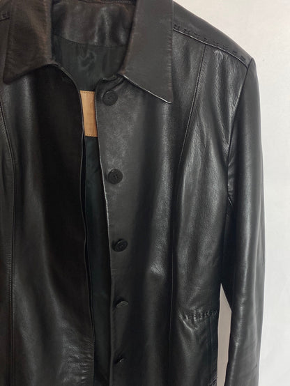 ALFARO. Vintage black leather jacket. TM