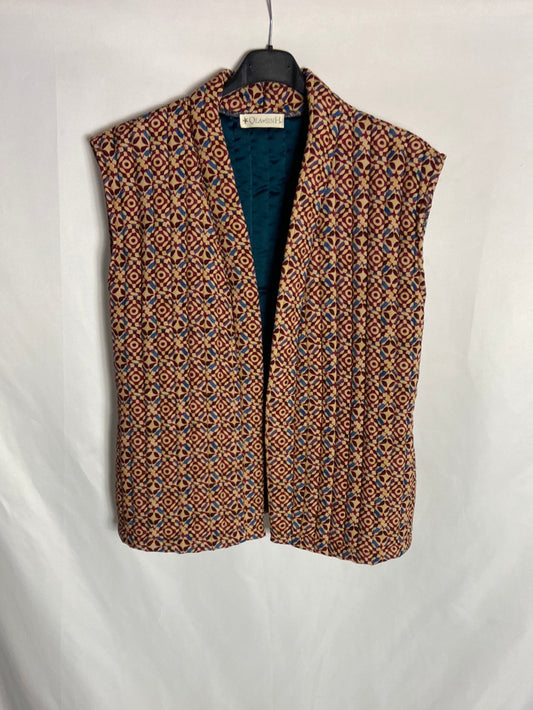 WAVE WITHOUT H. Beige printed vest Your(s)