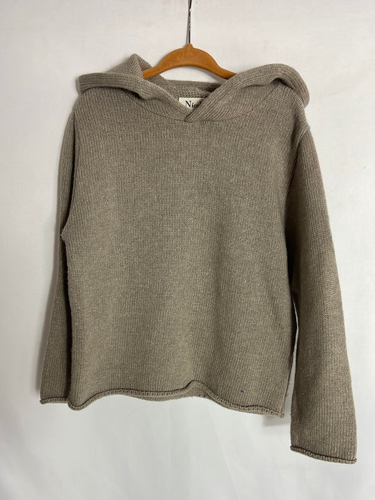 NÍCOLI. Jersey marrón capucha. T 4 años