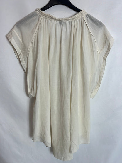 IRO. Light beige top with hooks. T 34