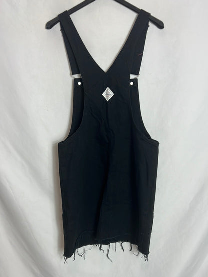PULL&amp;BEAR. Tm black denim overalls