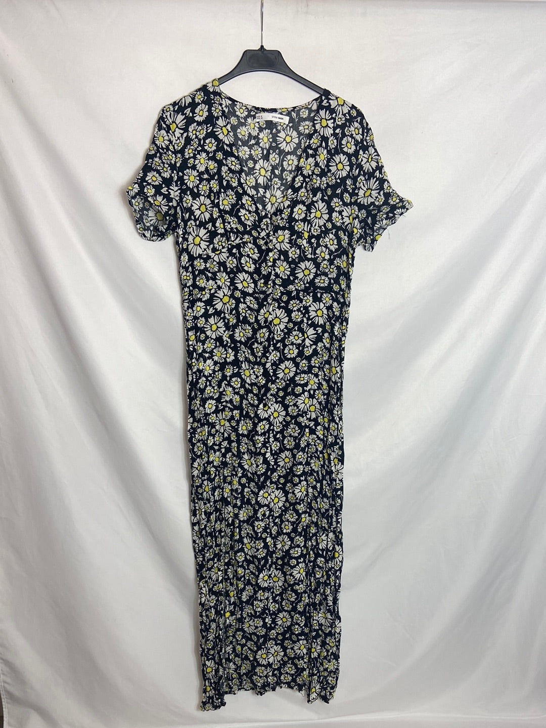 SFERA. Long black floral dress S. M 