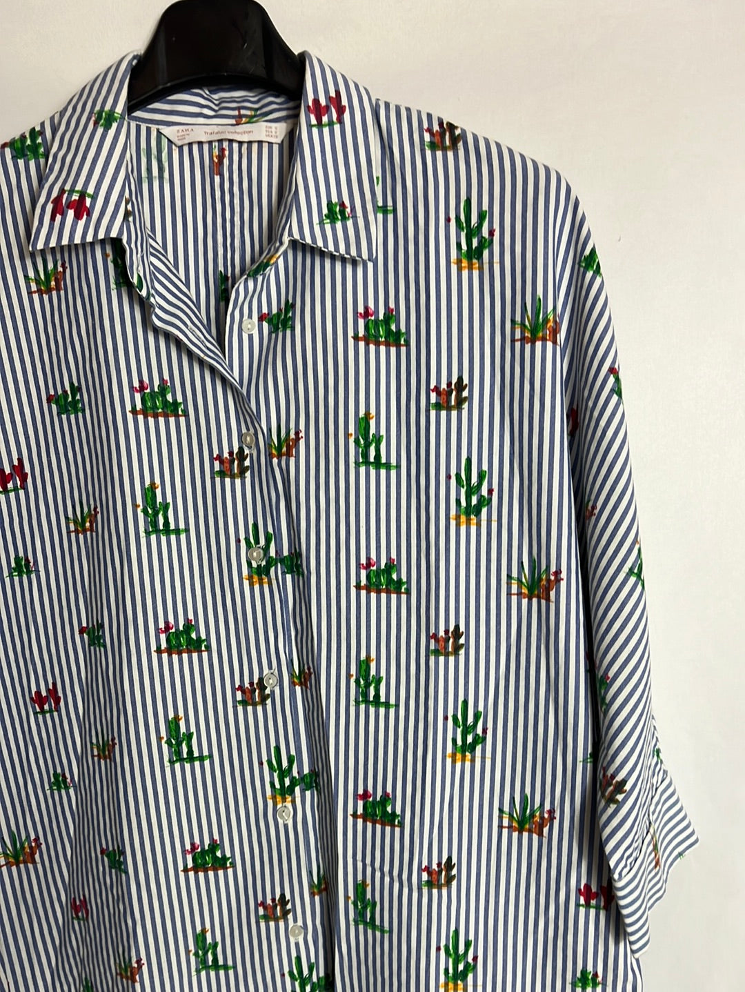 ZARA. Blusa rayas estampada. T S