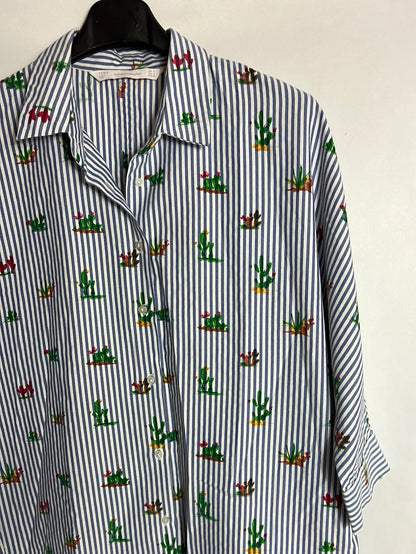 ZARA. Blusa rayas estampada. T S