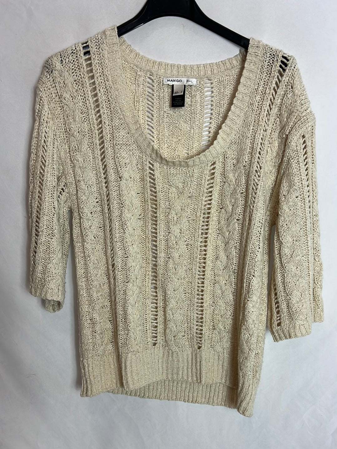 MANGO. Jersey punto abierto T.m