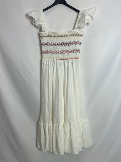 OTHERS. White honeycomb midi dress. TS