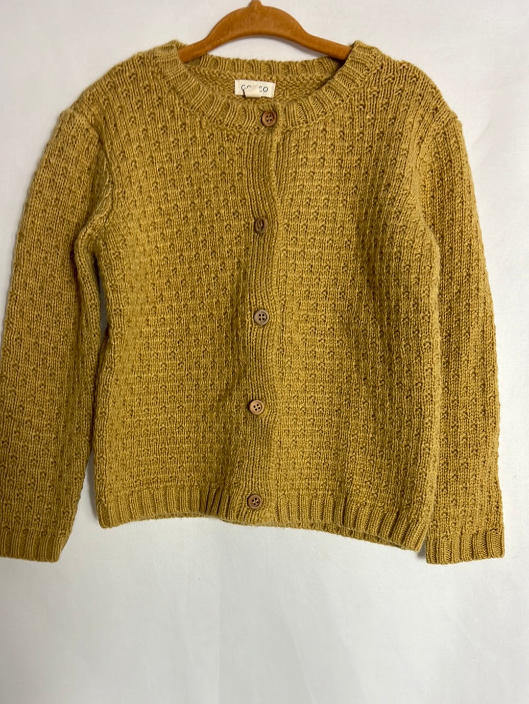 GOCCO. Chaqueta mostaza textura. T 3-4 años