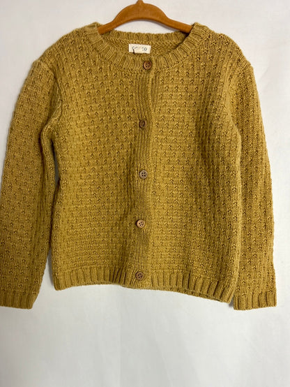 GOCCO. Chaqueta mostaza textura. T 3-4 años
