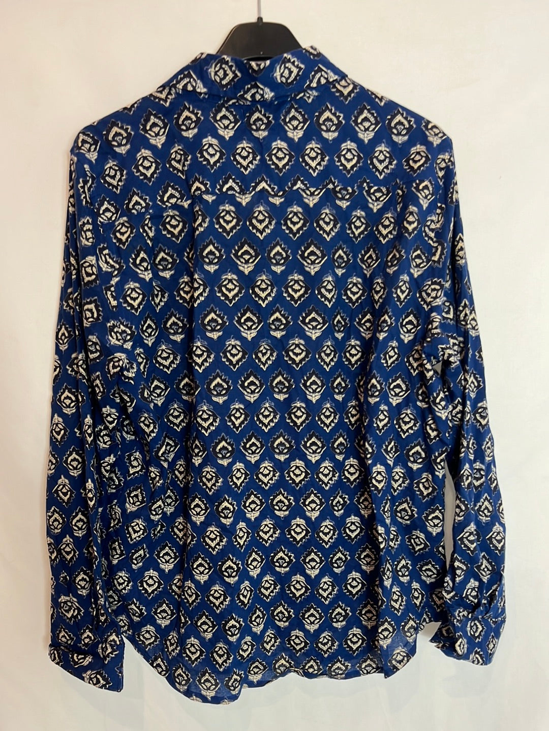 NICOLI. Blusa azul estampada. T M