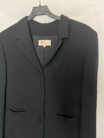 ROJO INGLÉS. Blazer negra botones. T.XXL