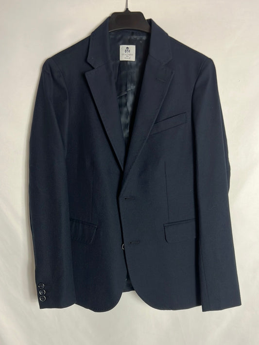 SCALPERS KIDS. Blazer azul marino textura niño. T 14 años