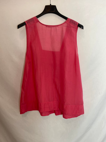 COMPTOIR DES COTONNIERS. Blusa rosa sin mangas. T.M