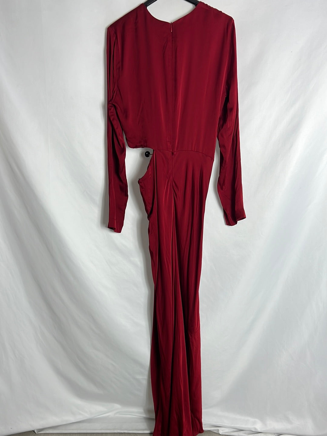 ZARA. Vestido largo satinado asimétrico. T S