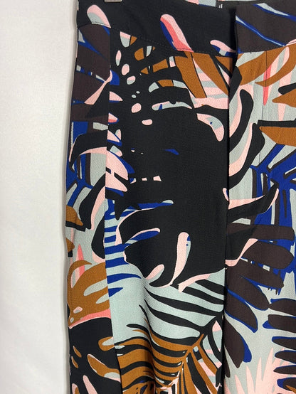 MANGO. Pantalón fluido estampado. T.34