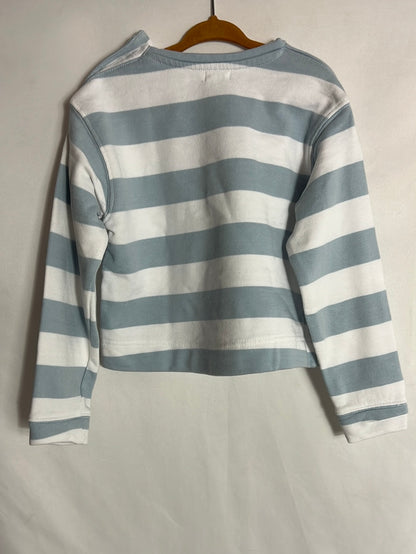 GOCCO. Sudadera rayas azul y celeste. T 7-8 años