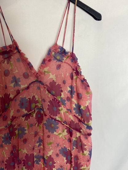 MANGO. Vestido largo de tirantes T..L