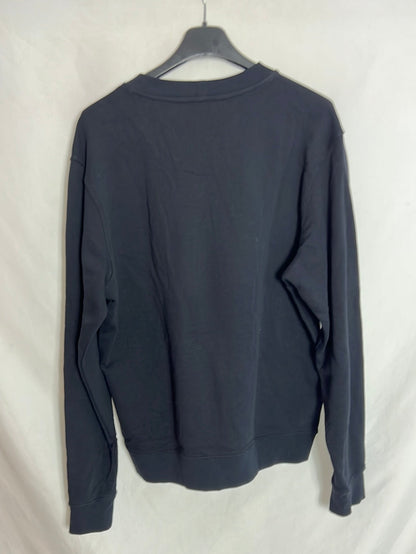 SANDRO. Sudadera azul oscuro dibujo textura. T L