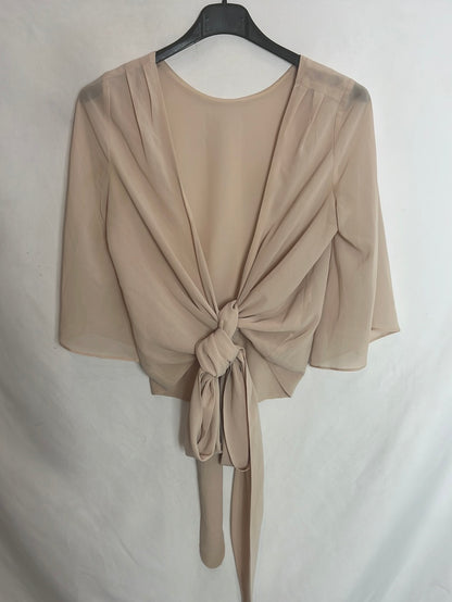 BIMANI. Pink wrap blouse Ts