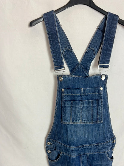 STRADIVARIUS. Peto denim efecto desgastado T.36