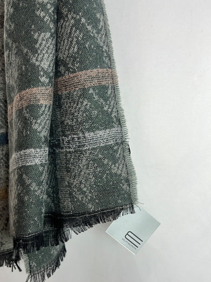 EFERRI .Bufanda gris estampada