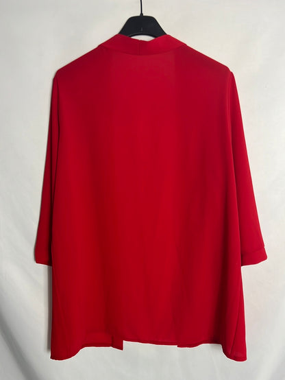 OTRAS. Kimono rojo fluido. T U