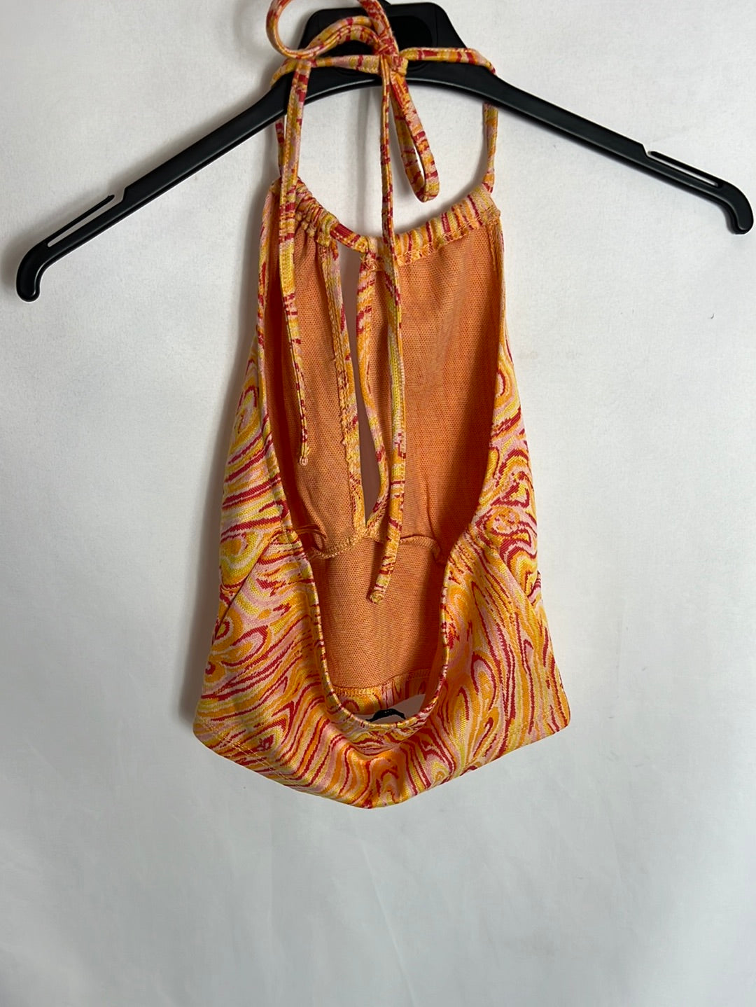 BERSHKA. Croptop estampado hippie T.xs