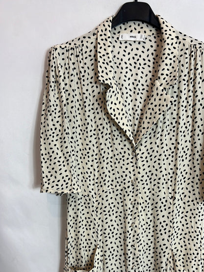 MANGO. Mono blanco lunares T.m