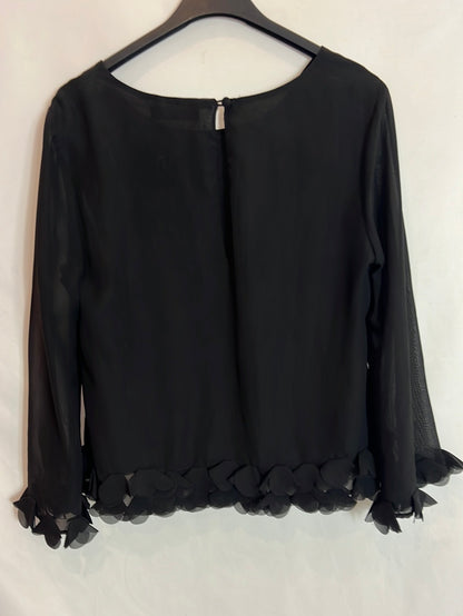 PRIMARK. Flowy black blouse size 38
