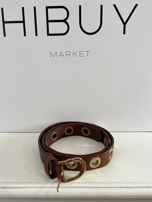 SPRINGFIELD. Cinturón marrón tachuelas. T 95