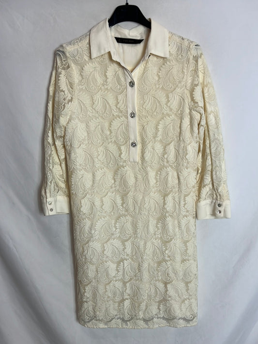 ZARA. Beige lace Ts dress