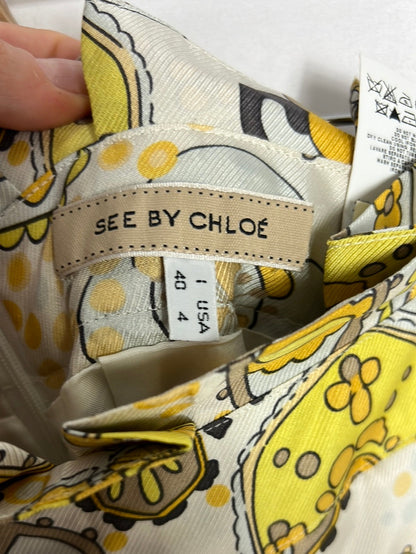 SEE BY CHLOÉ. Falda corta estampada. T 40