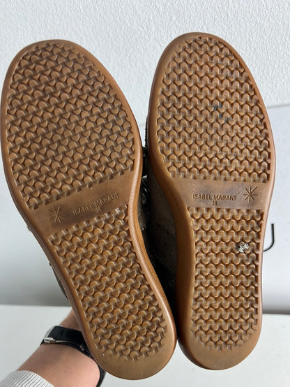 ISABEL MARANT. Deportivas marrones plataforma inferior. T 38