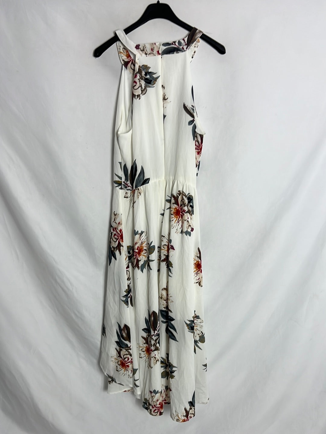 SUZY SHIER. Vestido midi flores cuello halter T.U