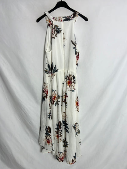 SUZY SHIER. Vestido midi flores cuello halter T.U