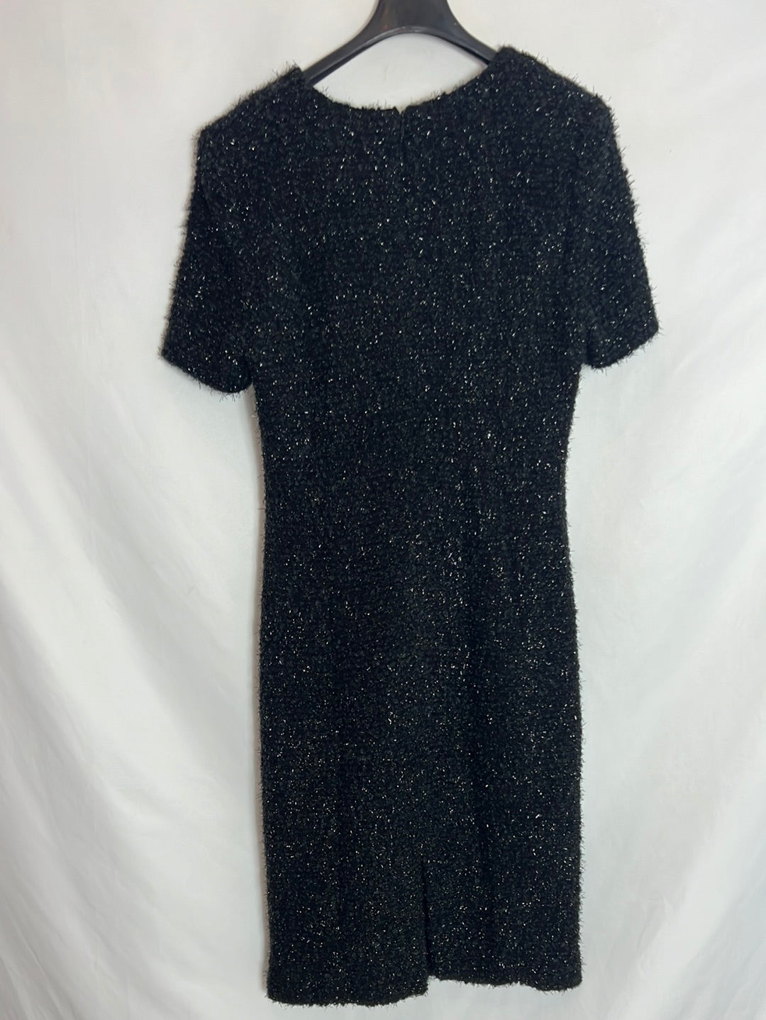 MARÍA COCA. Vestido negro pelito T.42