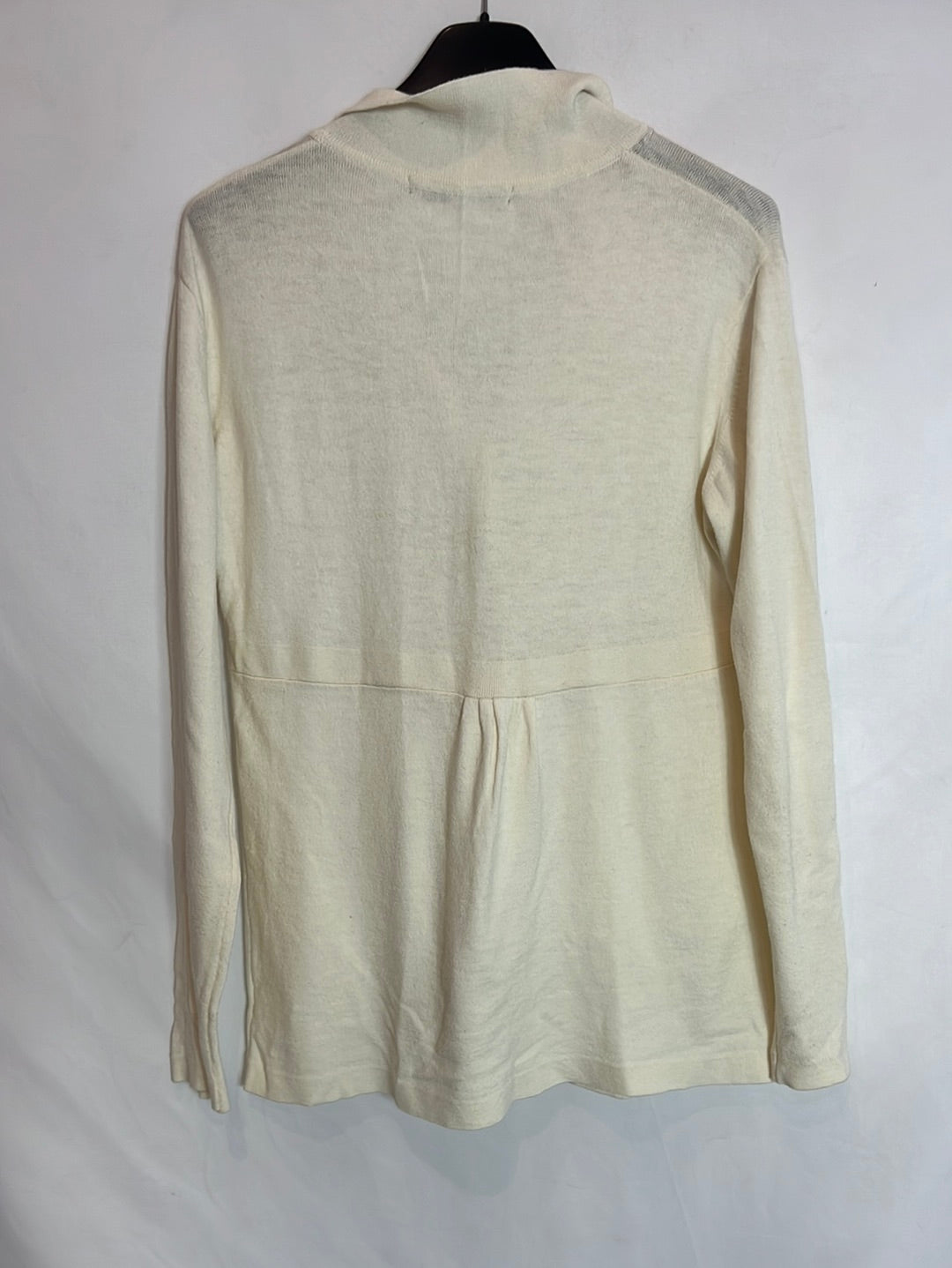 UNTURI. Cárdigan  blanco roto botones. T M/L