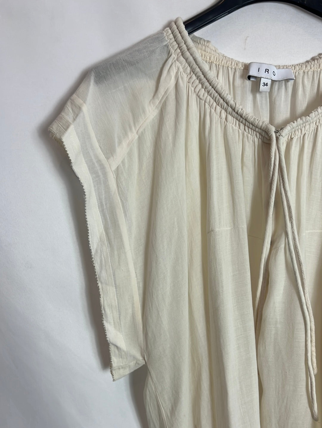 IRO. Light beige top with hooks. T 34