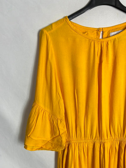 COMPAÑIA FANTASTICA. Vestido corto color melocotón. T S