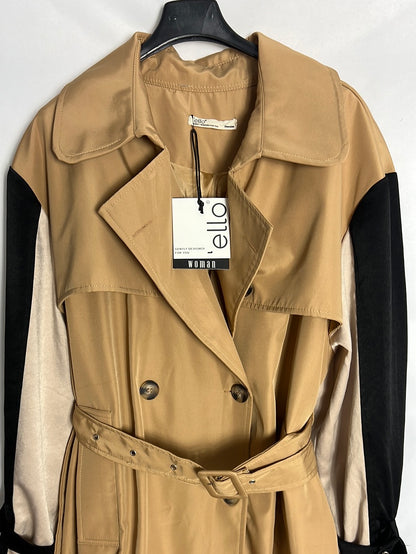 ELLO. Gabardina tricolor mangas satinadas. TU (M/L)