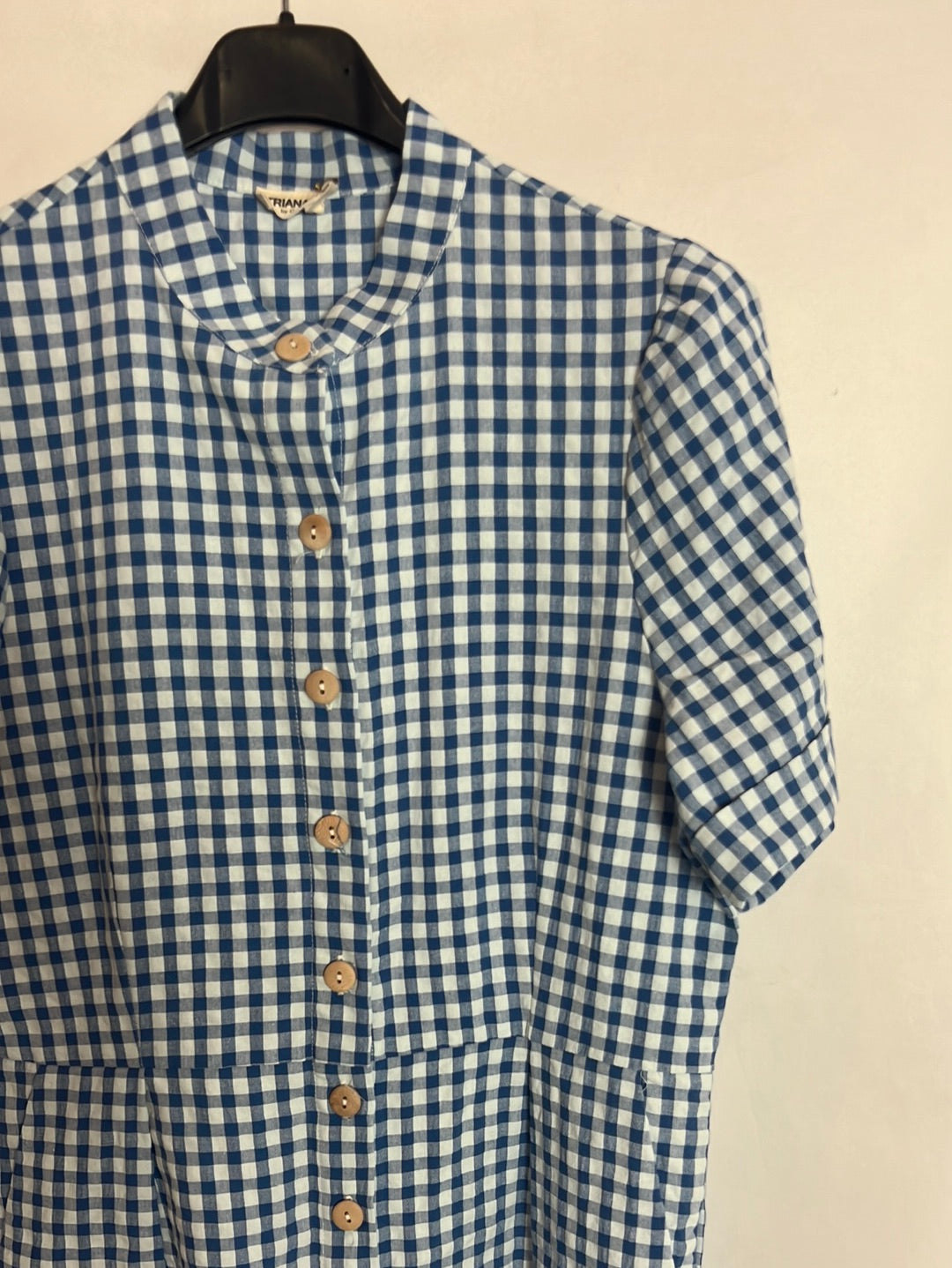 TRIANA BY C. Mono midi cuadros vicy azules. T S